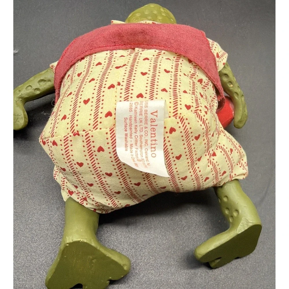 Valentino Frog Shelf Sitter Russ Berrie Kathleen Kelly's Frog‎ 422L With Tag VTG
